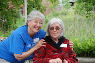 Volunteers Claudette and Arlene